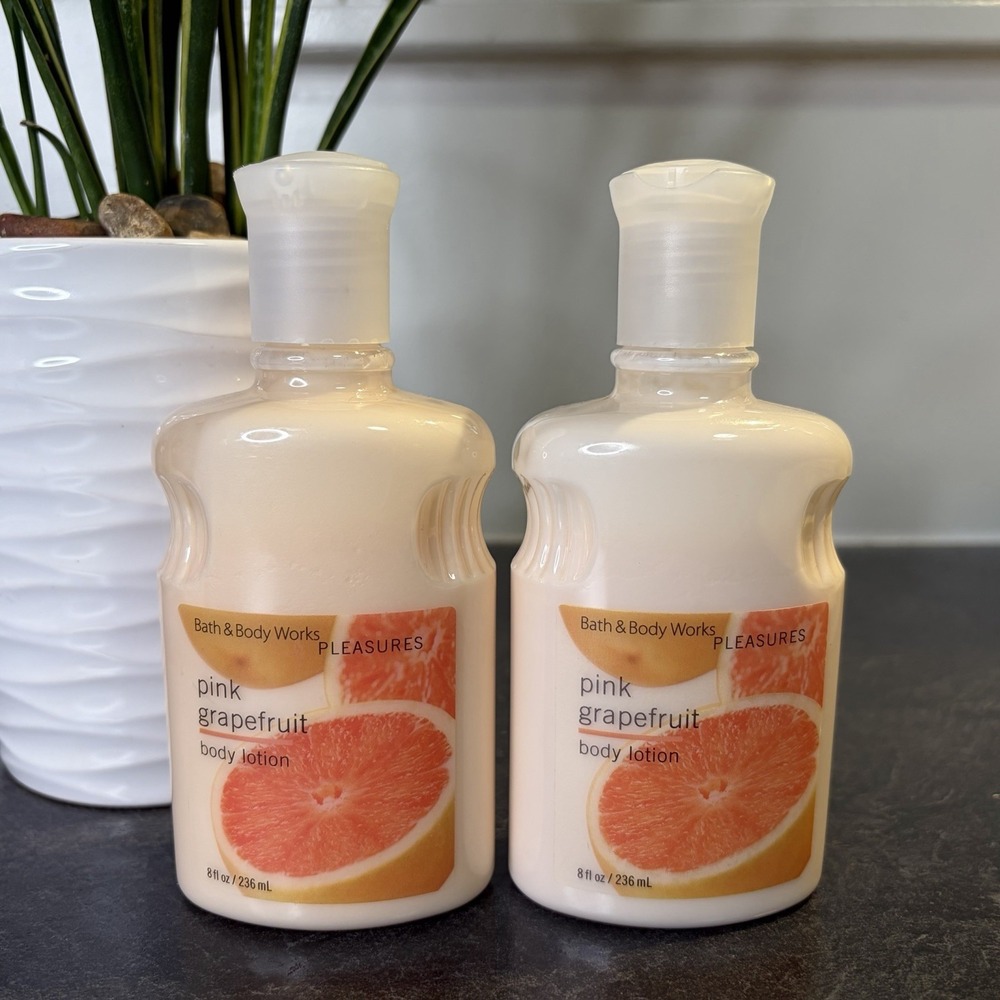 Bath & Body Works Pleasures Pink Grapefruit Body Lotion 8 oz Lot Of 2